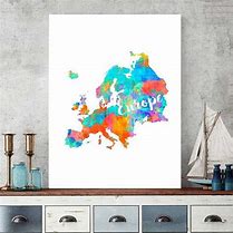 Image result for Europe Map Wall Art