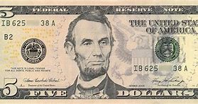 Image result for Colors On the Back of the 5 Dollar Bill