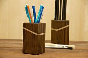 Image result for Wooden Pencil Holder