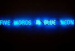 Image result for Sean Kelly Gallery Five Words in Blue Neon