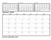 Image result for 1868 Calendar