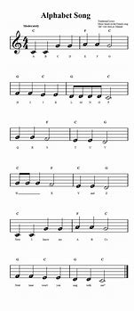 Image result for Alphabet Song Piano Notes