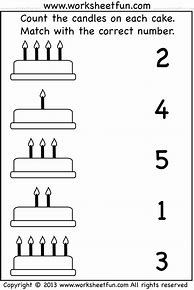 Image result for Number Matching Worksheets for Preschoolers