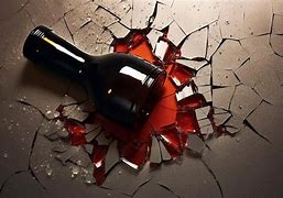Image result for Shattered Wine Bottle