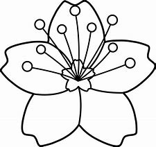 Image result for Simple Flower Clip Art Black and White