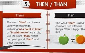 Image result for Difference Beterrn Then and Than