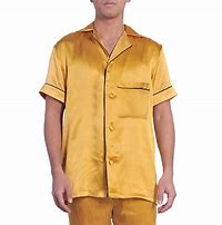 Image result for Pajama Shirt Men Silk