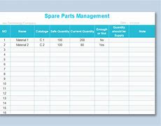 Image result for Spare Parts List Template