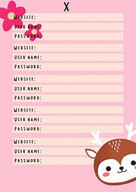 Image result for Cute Password Template