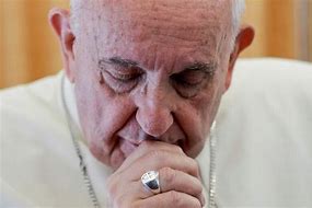 Image result for Photograph of Pope Francis Praying