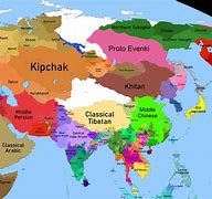 Image result for Central Asia Language Map