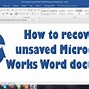 Image result for Word Recover Unsaved File