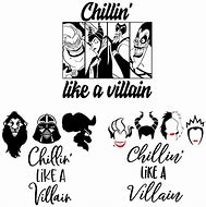 Image result for Chillin Like a Villain Disney SVG