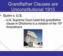 Image result for 15th Amendment Grandfather Clause