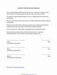 Image result for Car-Selling Contract Template