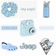Image result for Aesthetic Stickers for Phone Blue