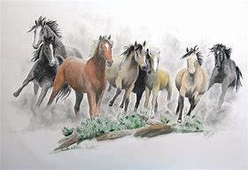 Image result for Running Horse Art