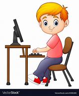 Image result for Cartoon Boy On Computer