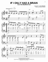 Image result for If I Only Had a Brain Free Sheet Music