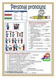 Image result for Personal Pronouns Activities for Kids