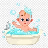 Image result for Cartoon Baby in Bath