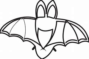 Image result for Black and White Bat Line Art