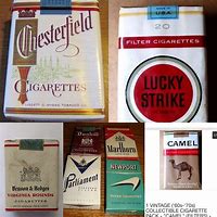 Image result for Vintage Cigarette Packages