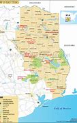 Image result for East Texas State Map with Cities