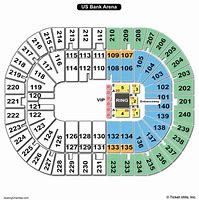 Image result for U.S. Bank Arena Seating Chart with Rows