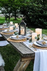 Image result for Outdoor Dining Table Decorating Ideas