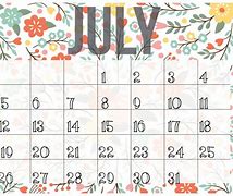 Image result for July Mini Calendar