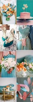 Image result for Peach and Teal Color Scheme