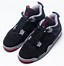 Image result for Black Gray and Red Jordan 4S