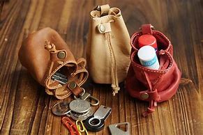 Image result for Drawstring Leather Pouch Purse
