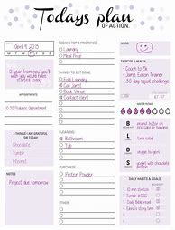 Image result for Daily Action Planner Printable
