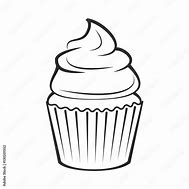 Image result for Cupcake Vector Black and White