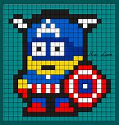 Image result for Minion Capitan America Pixel Art