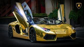 Image result for Cool Gold Cars Lamborghini