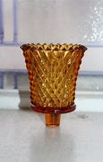 Image result for Amber Glass Candle Holder