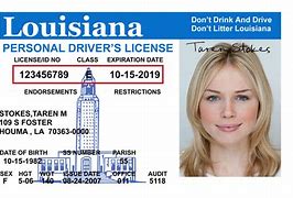 Image result for Louisiana Real ID Driver's License
