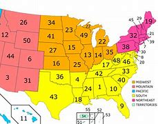 Image result for Colored Map of the United States