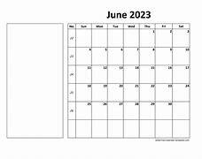 Image result for June Calendar with Lines Printable