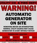 Image result for Emergency Generator Breaker Sticker