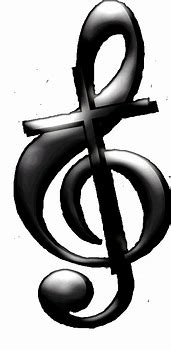 Image result for Treble Clef with Cross Clip Art