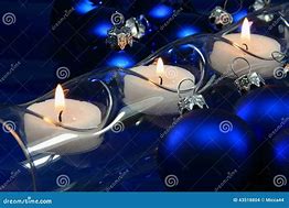 Image result for Beautiful Blue Christmas Candles