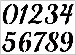 Image result for Fancy Number Stencils