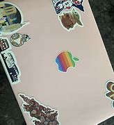 Image result for Vintage Apple Rainbow Sticker