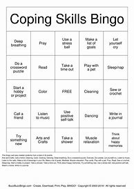 Image result for Coping Skills Bingo Game