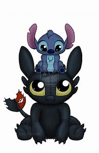 Image result for Toothless Stitch Cute