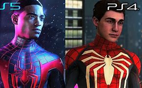 Image result for Spider-Man Miles Morales PS4 vs PS5